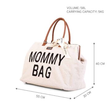 Mommy Bag Sac A Langer Teddy Ecru | childhome sac a langer teddy ecru 5 Nos minis
