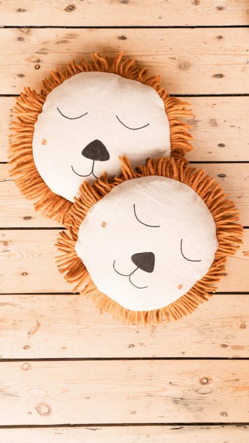 Coussin Safari Lion Natural | coussins lion Nos minis