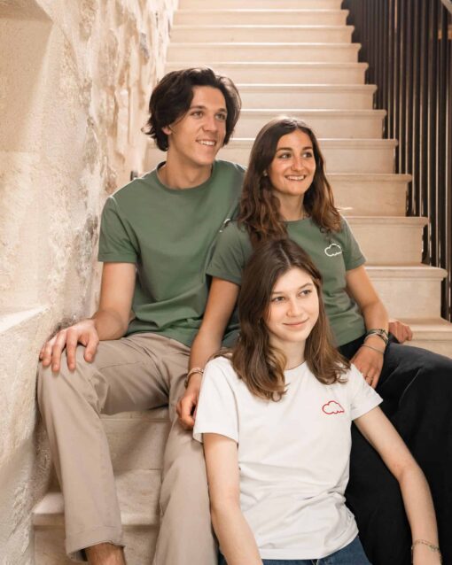 | tee shirt kaki et bkanc adulte Nos minis