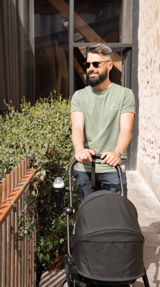 Cadre Yoyo² Noir | tee shirt kaki homme et nacelle noire Nos minis