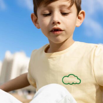 | NOS MINIS TEE SHIRT JAUNE NUAGE VERT2 scaled Nos minis