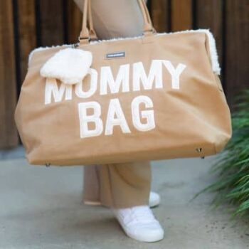 Mommy Bag Sac A Langer Mouton Retourné | sac a langer a anses mommy bag effet suedine 11 Nos minis