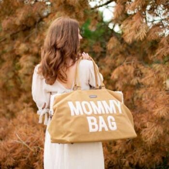 Mommy Bag Sac A Langer Mouton Retourné | sac a langer a anses mommy bag effet suedine 4 Nos minis