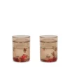 Verres Paillettes Cerises X2