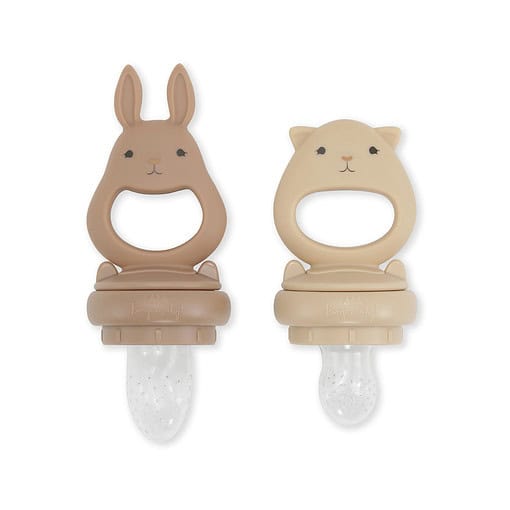 Pack De 2 Grignoteuses Bark / Coquille | KS4279 SILICONE FRUIT FEEDING PACIFIER BARK SHELL Extra 1 Nos minis