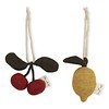 Lot de 2 Jouets d'Eveil à Suspendre - Cerise et Citron