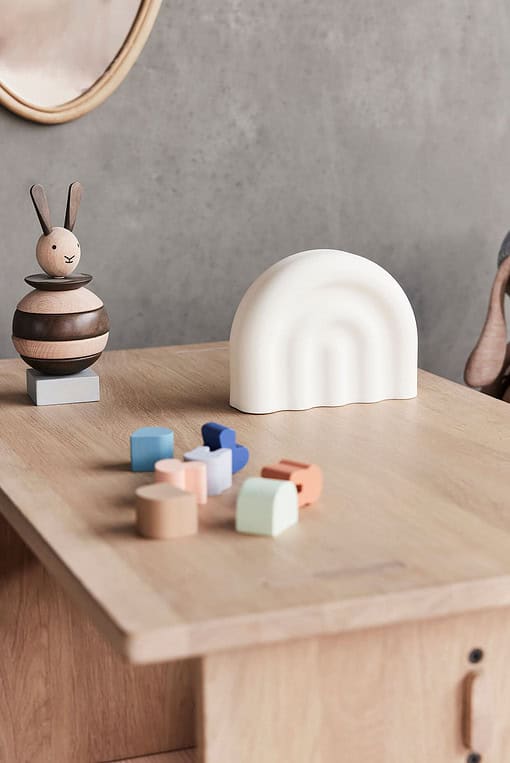 Dinnette en bois | M107129 Wooden Stacking Rabbit 901 Nature Dark Extra 1 Nos minis