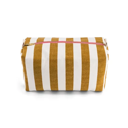 Sac A Langer Raphaël Kaki | lot de 2 trousses de toilette vic rayure caramel Nos minis
